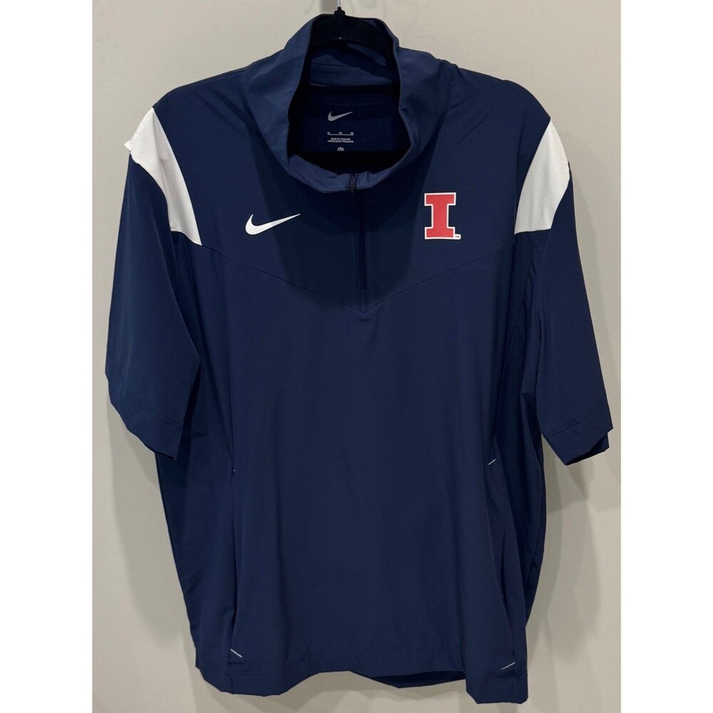 Illinois Fighting Illini - Nike Team Issue 1/4 Zip Windbreaker - Men's XL